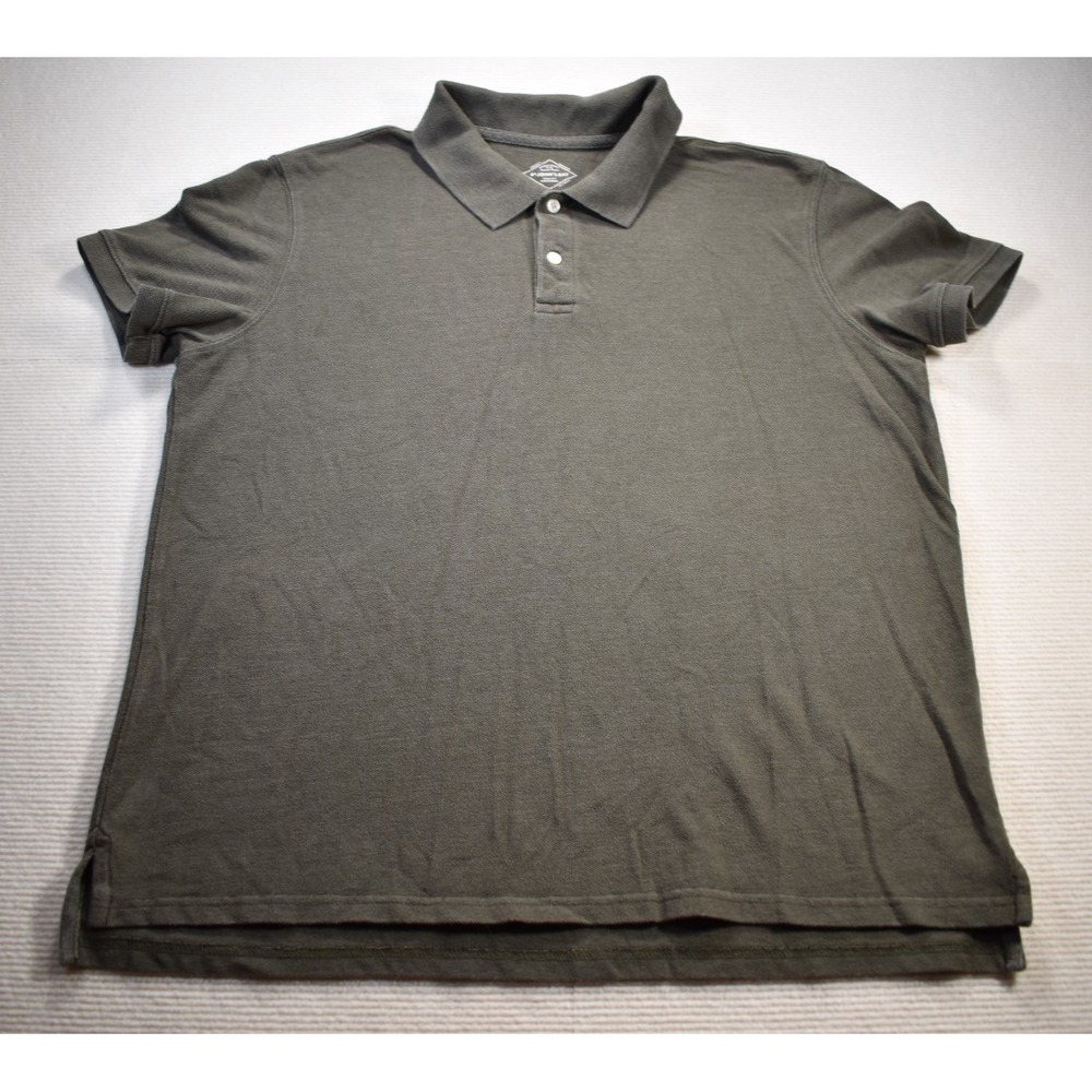 St Johns Bay Legacy Polo Shirt Mens L Green Short Sleeve